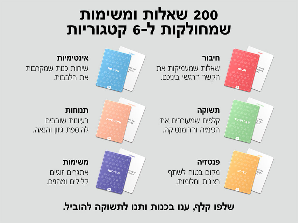 קוד האהבה – 200 שאלות ומשימות לזוגות - radhanim.co.il